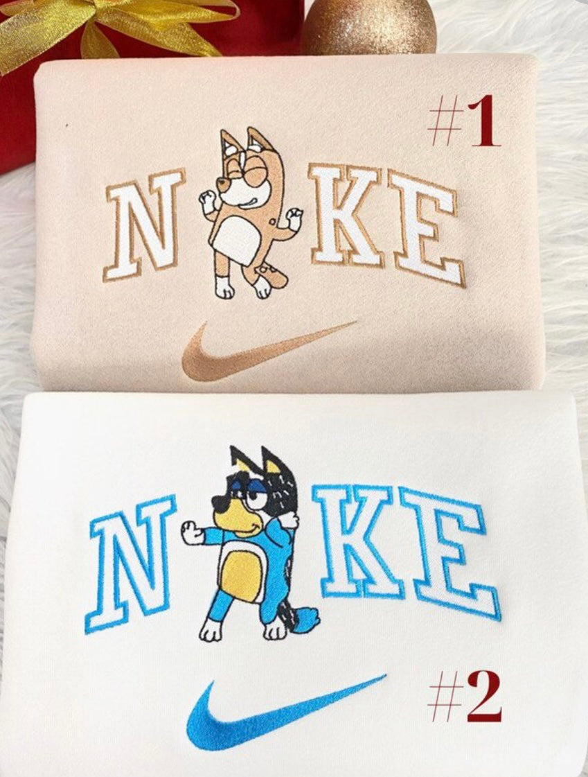 Custom embroidered Bluey x Bingo embroider embroidery kids Hoodie
