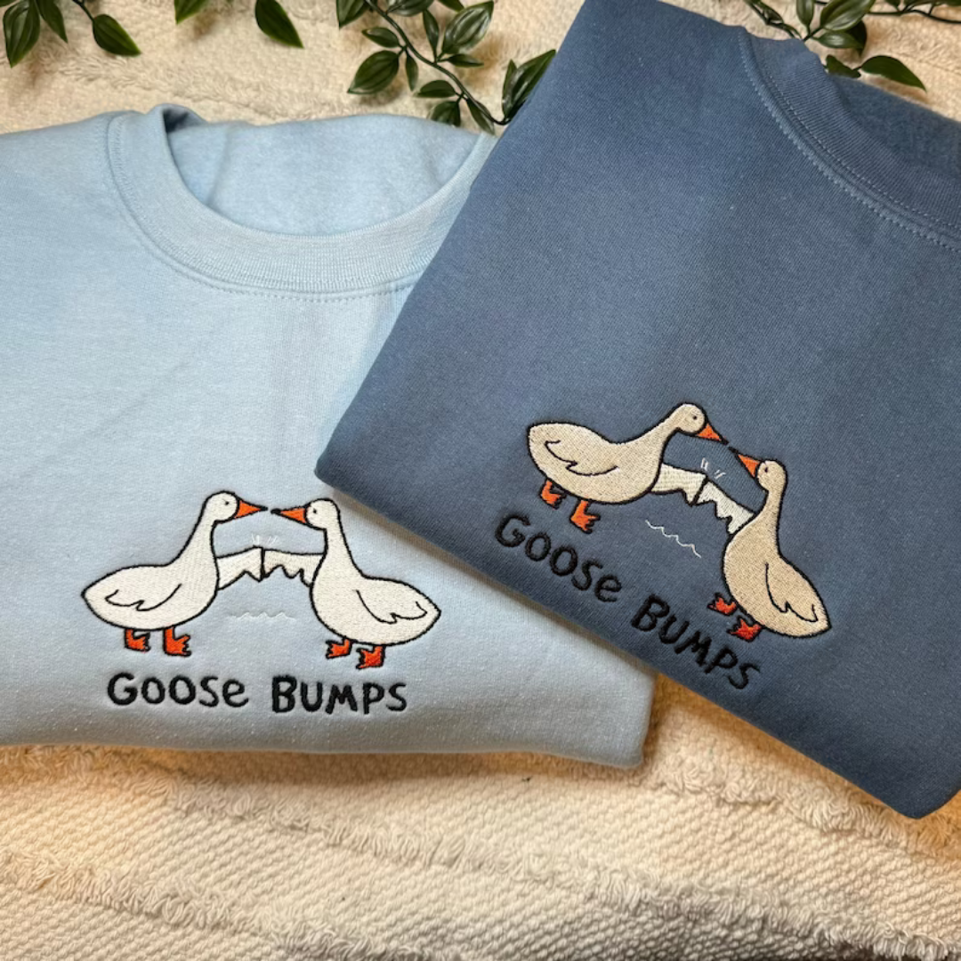 Embroidered Goose Bumps Crewneck