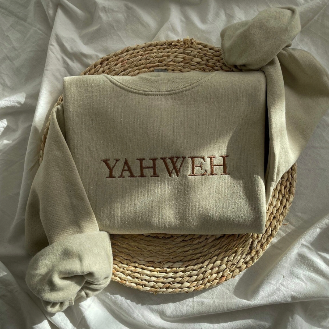 Embroidered YAHWEH crewneck