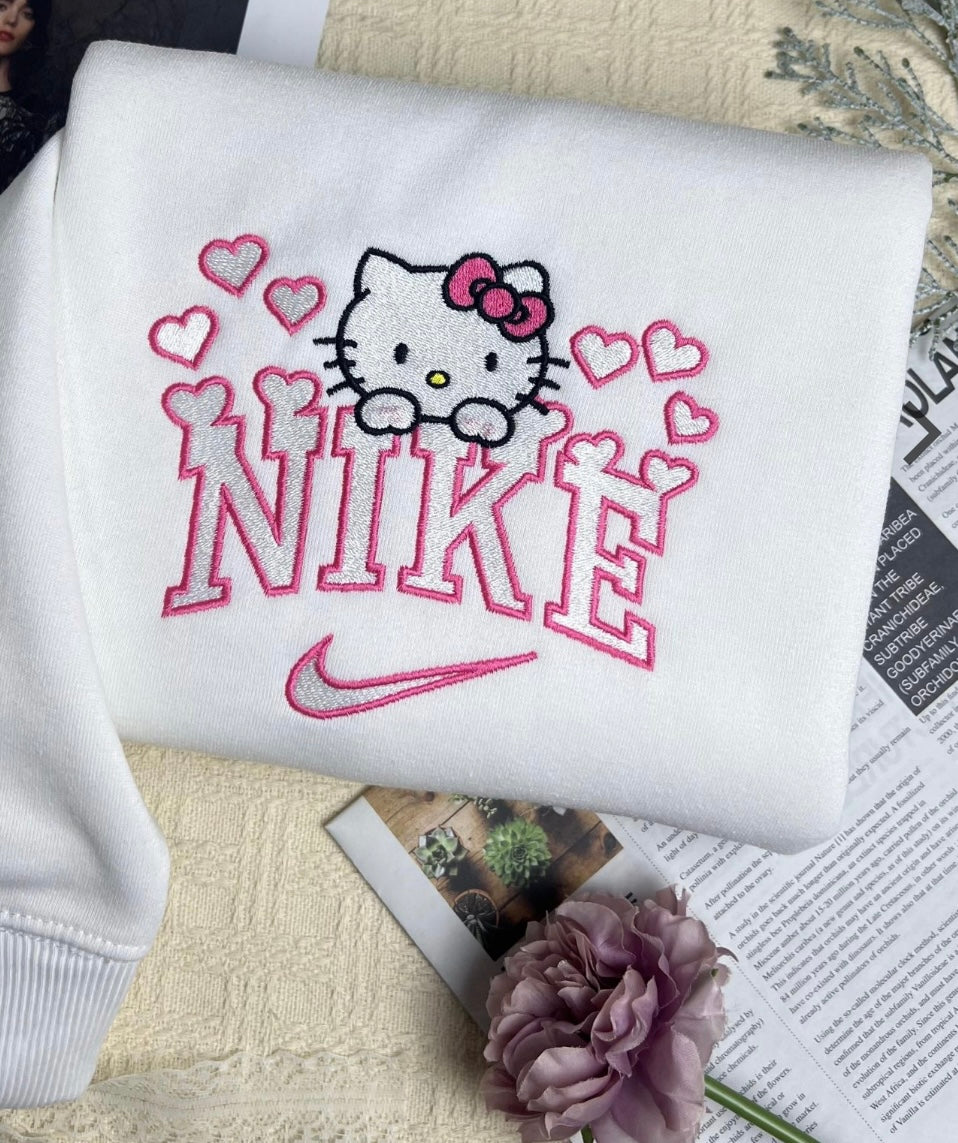 Embroidered Hello kitty kids hoodie