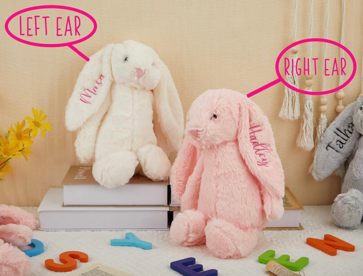 Plush Bunny Rabbit embroidered Bunny