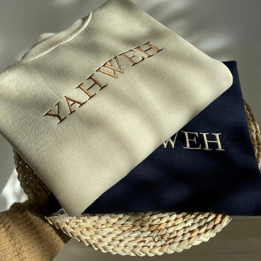 Embroidered YAHWEH crewneck