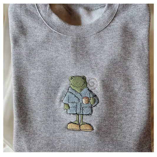 Frog on Robe Crew neck