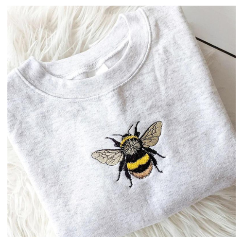 Bee Embroidery Crew neck