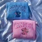 Stich X Angel Embroidered on Kids hoodie