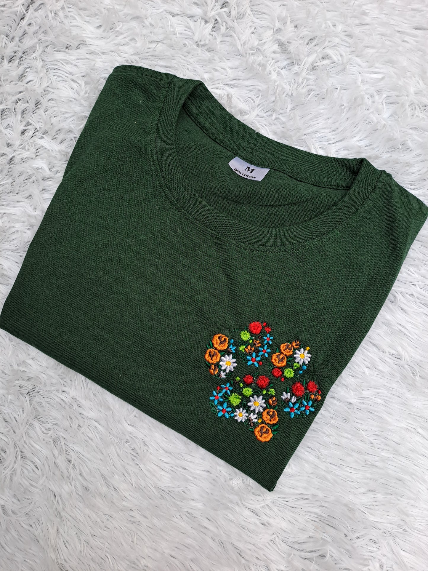 Floral Pet  Paws t-shirt