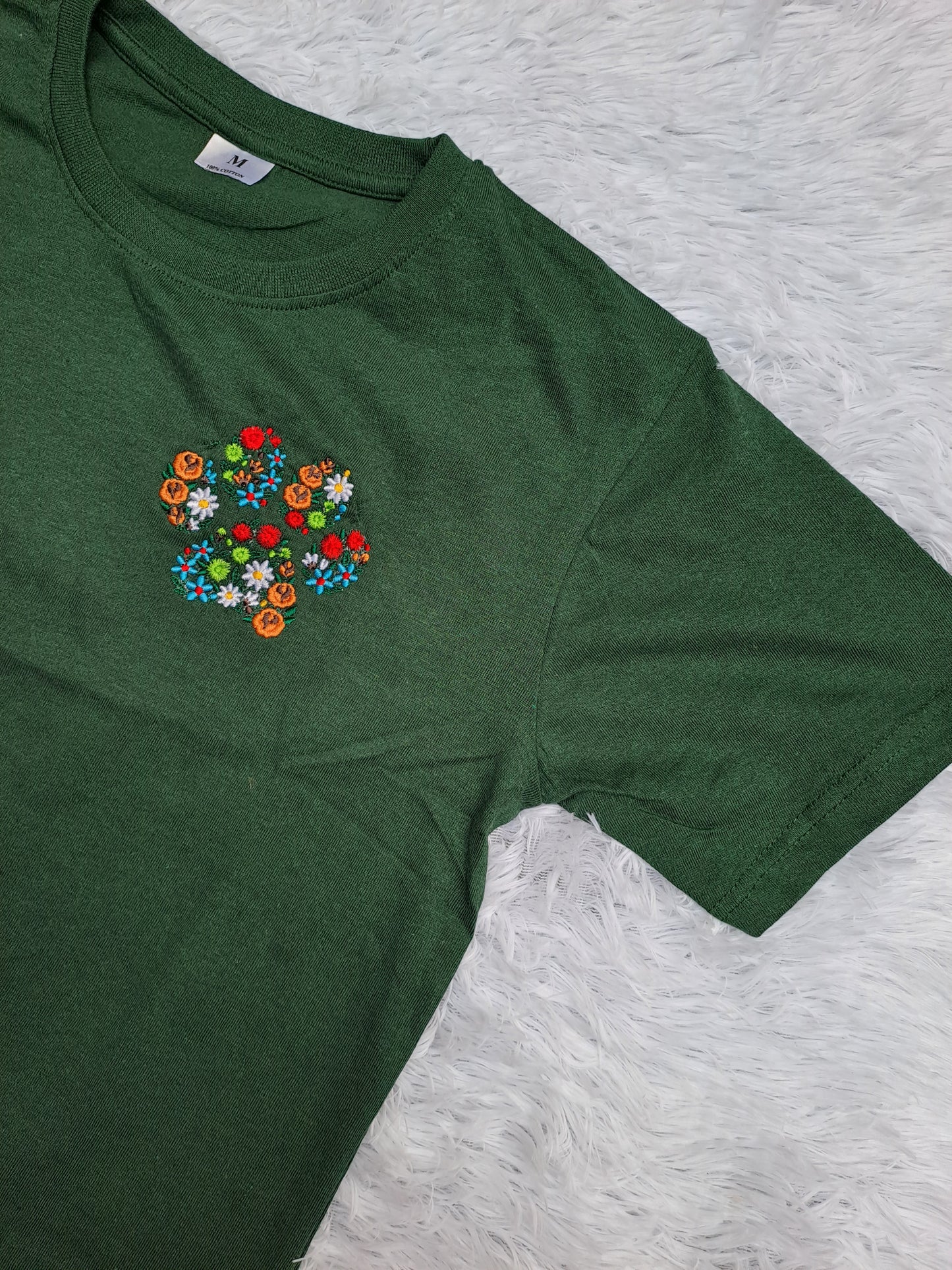 Floral Pet  Paws t-shirt