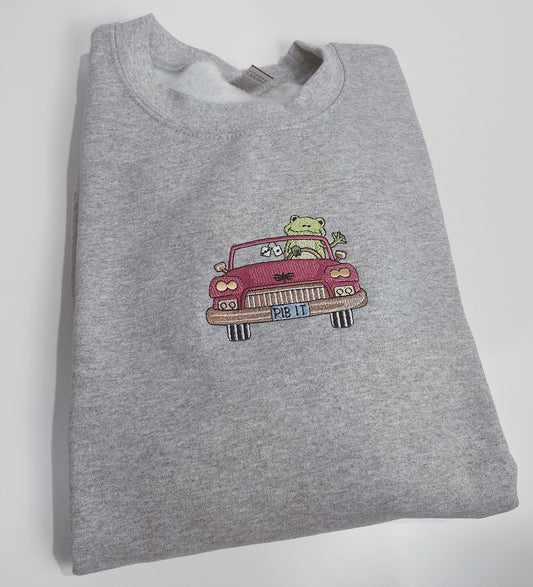 Frog on the move embroidered Crewneck