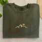 ￼ mountain and Sun embroidery Crewneck