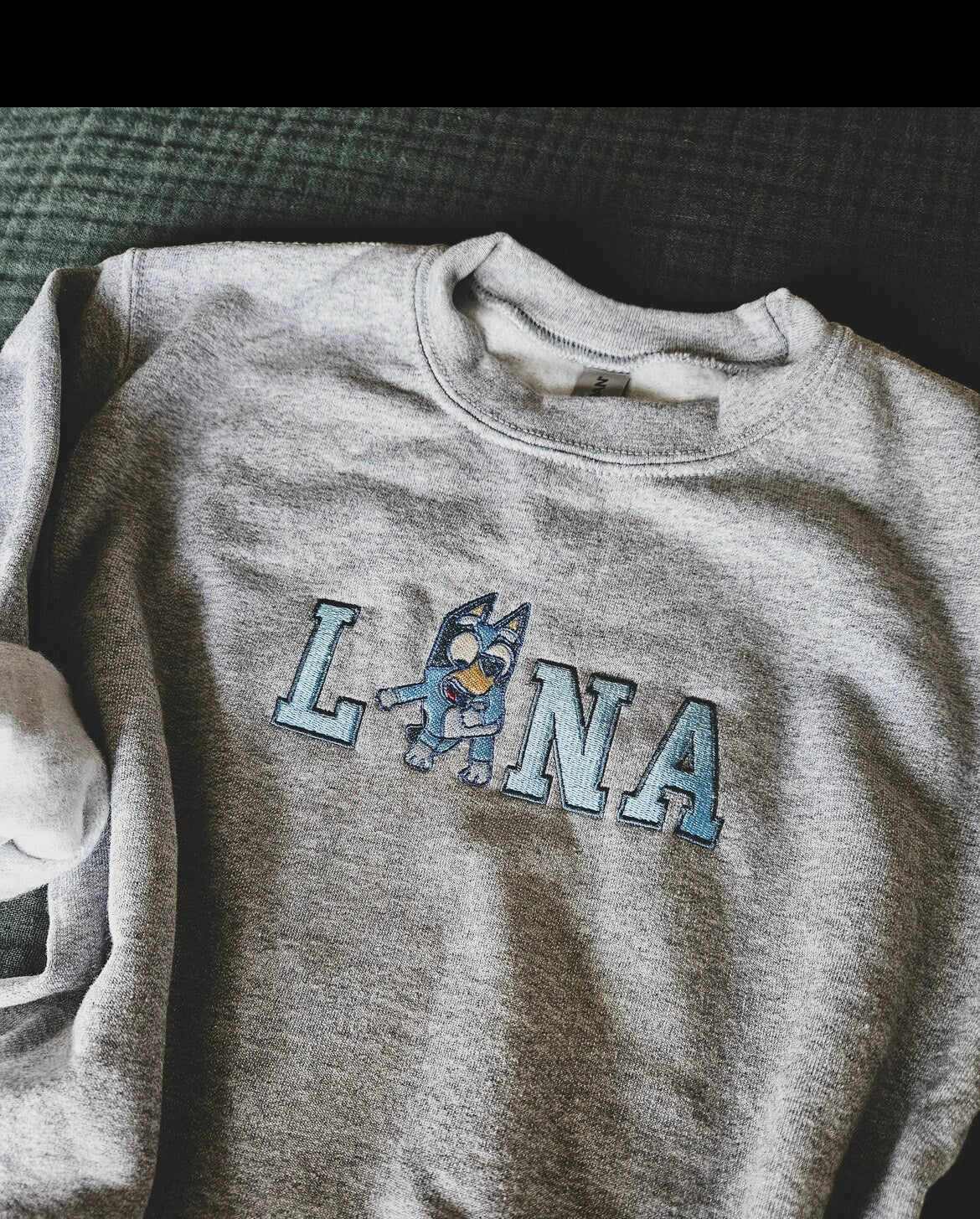 Custom child’s name Embroidered hoodie with character