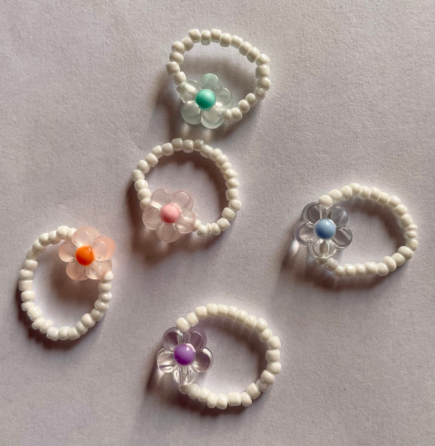 Beaded Flower Ring