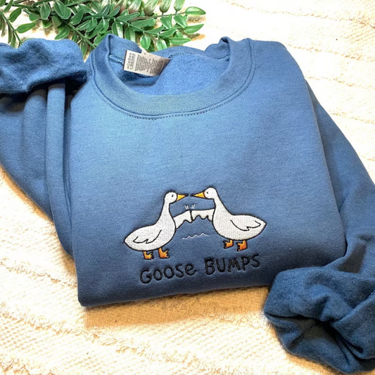 Embroidered Goose Bumps Crewneck