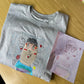 Special handwriting / Art work embroidered on a T-shirt