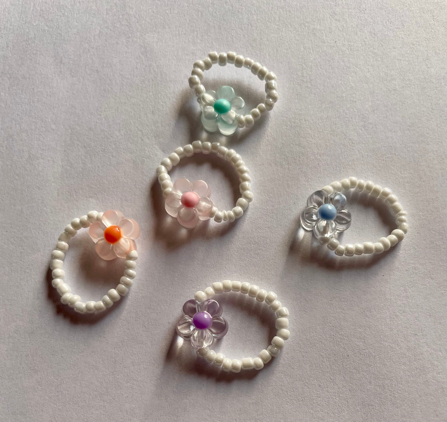 Beaded Flower Ring