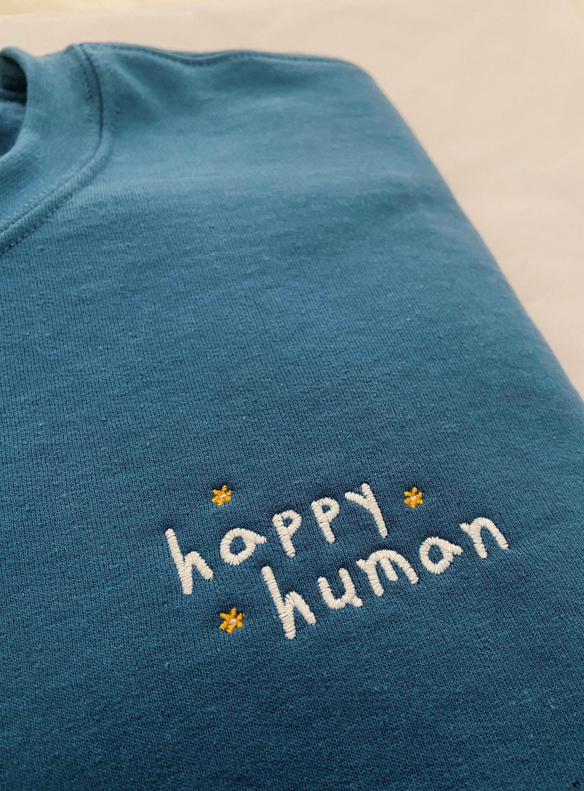 Happy Human embroidered Crewneck