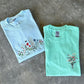 Wild flower and flower bouquet embroidered T-shirt