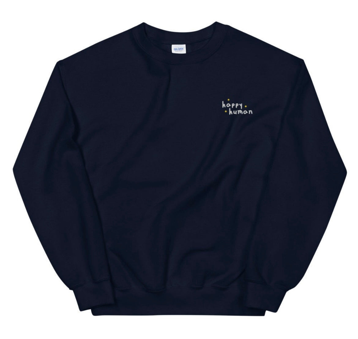 Happy Human embroidered Crewneck