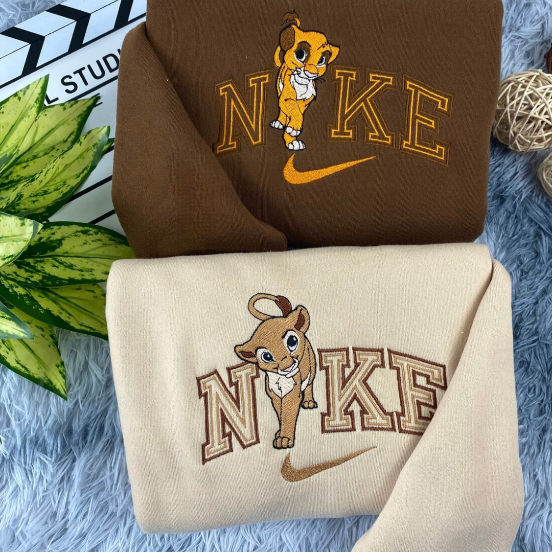 Simba X Nala Embroidered kids hoodie