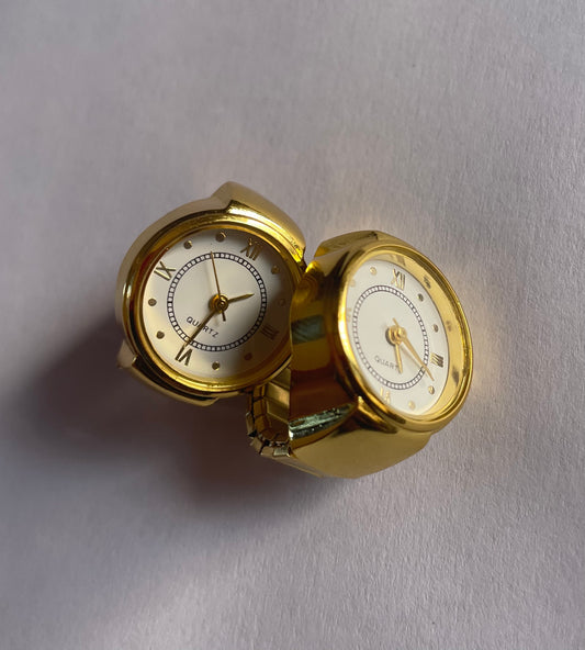 Mini Gold Watch Ring