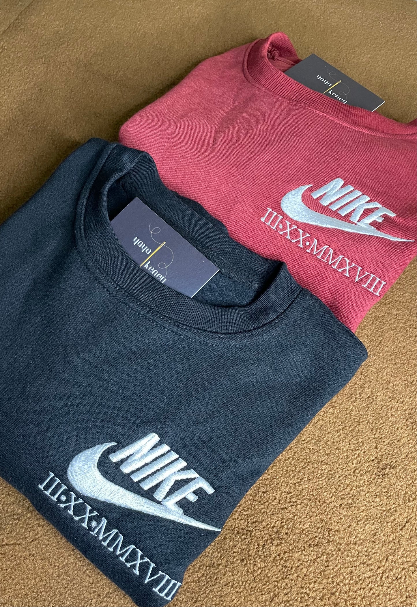 Custom Nike Roman Numeral Crewneck