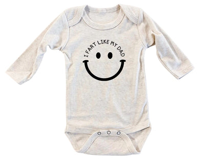 I Fart Like My Dad With Smiley Face Onesie