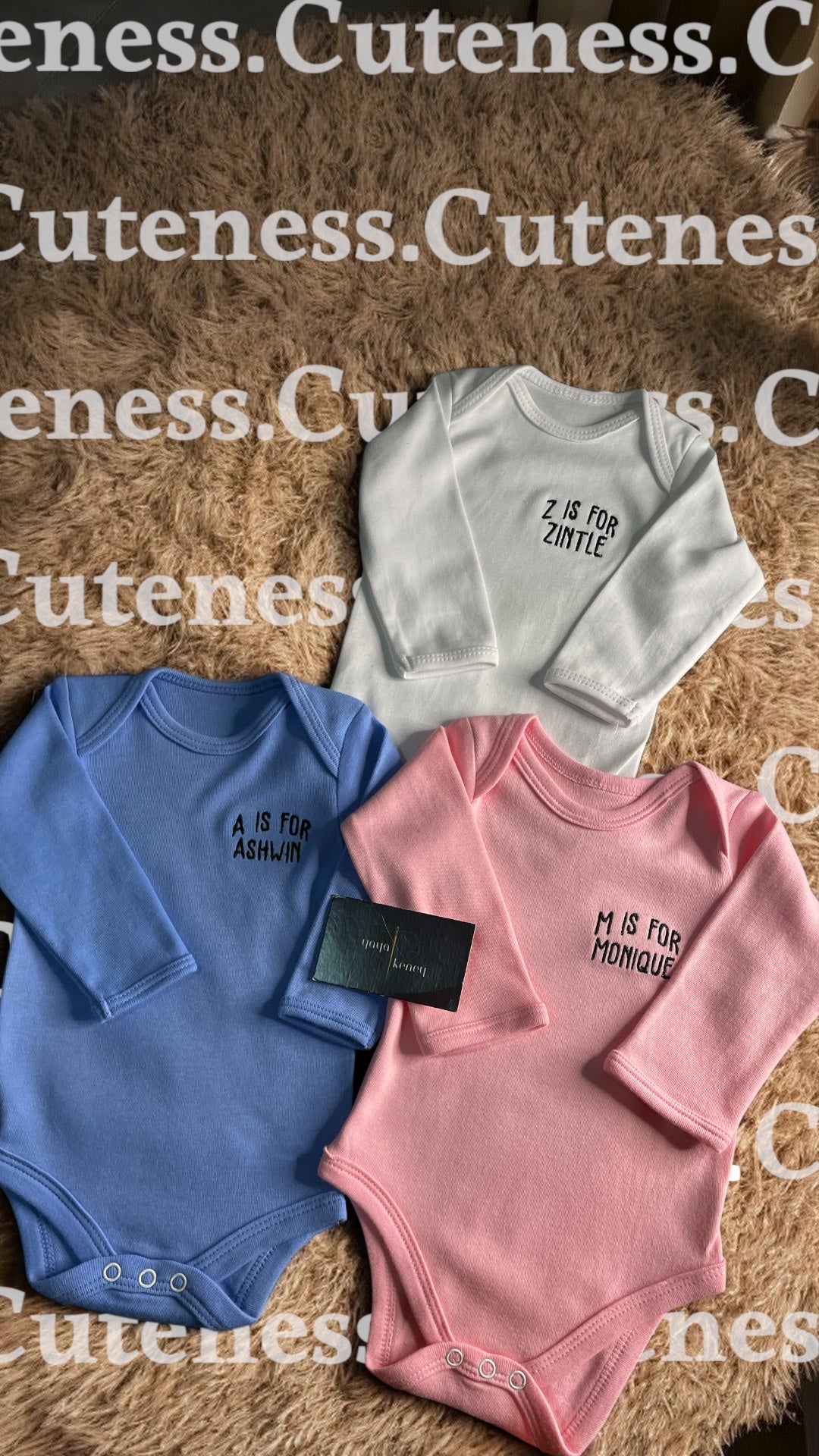 Personalized Baby Onesie | Custom Embroidered Name Initial Bodysuit for Babies