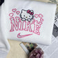 Embroidered Hello kitty kids hoodie