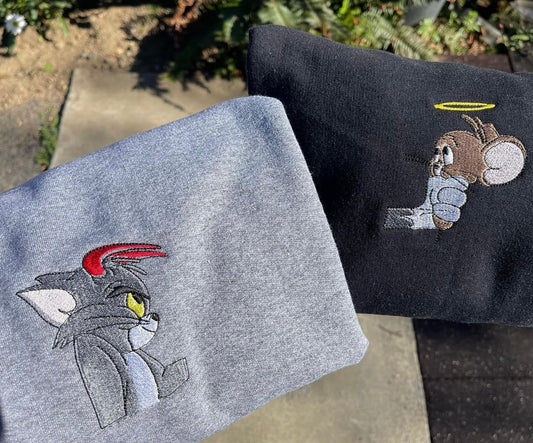 Tom x Jerry Embroidered Crewneck