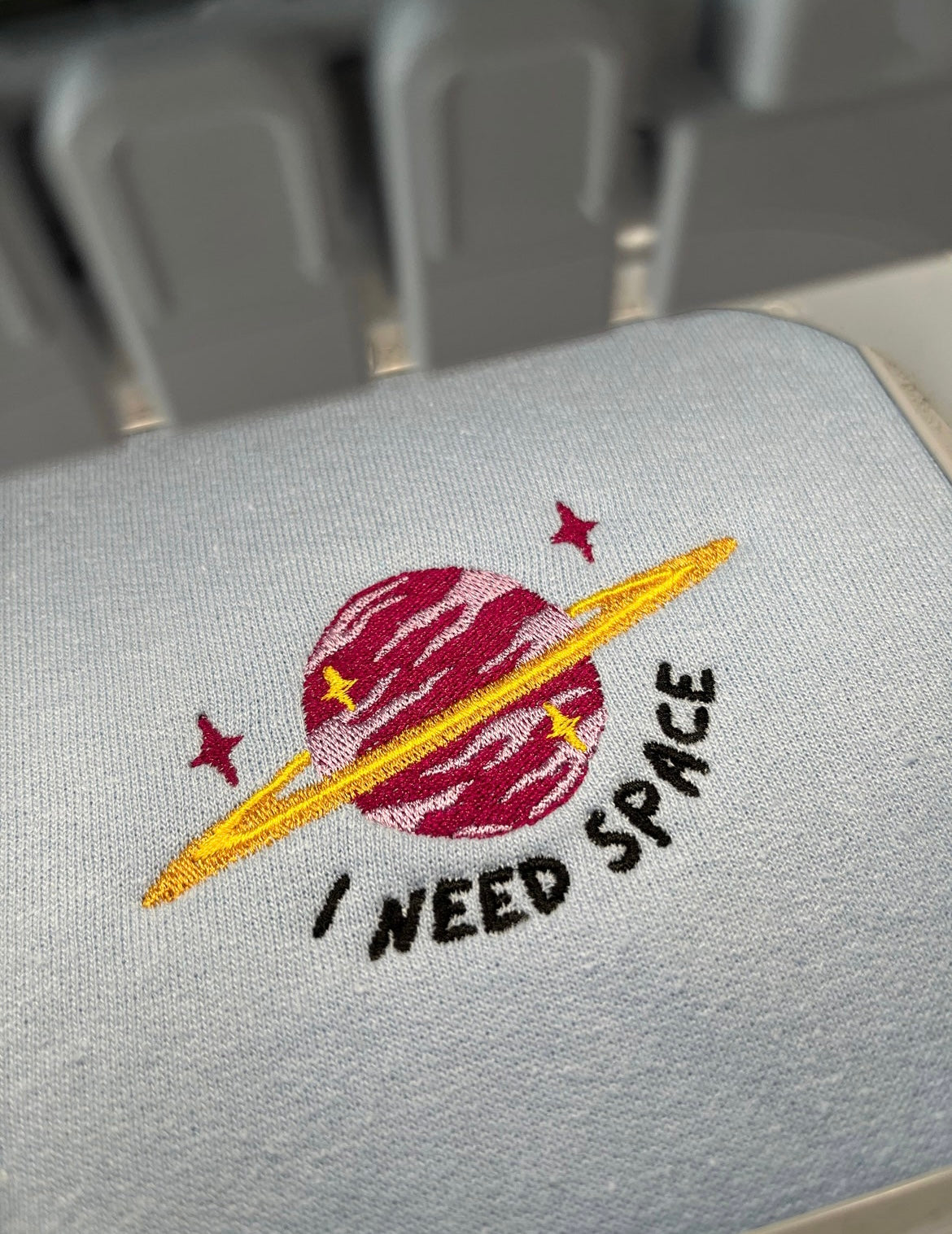 I Need Space embroidered Crewneck