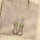 Floral Boots embroidered T-shirts