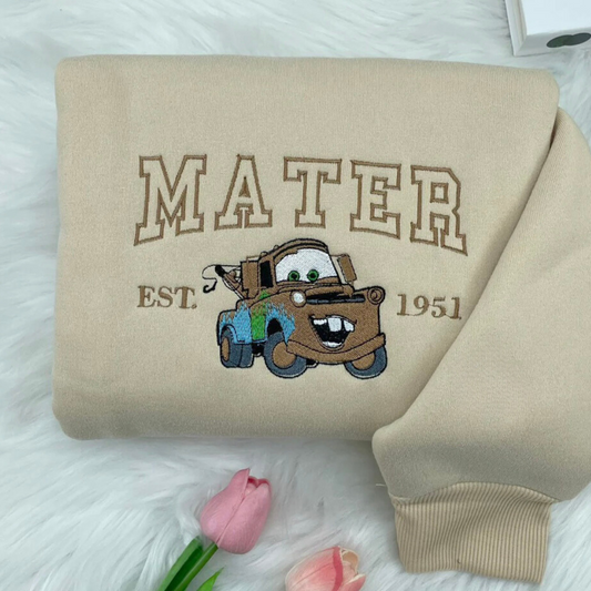 McQueen X Mater Cars Embroidery kids hoodie