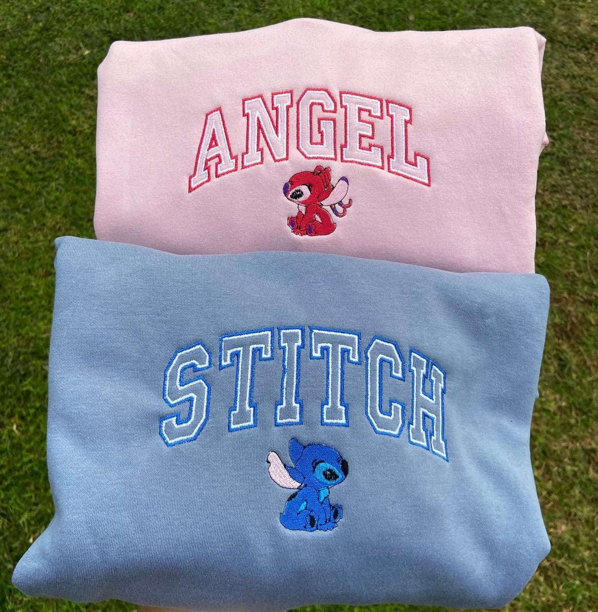 Stich X Angel Embroidered on Kids hoodie