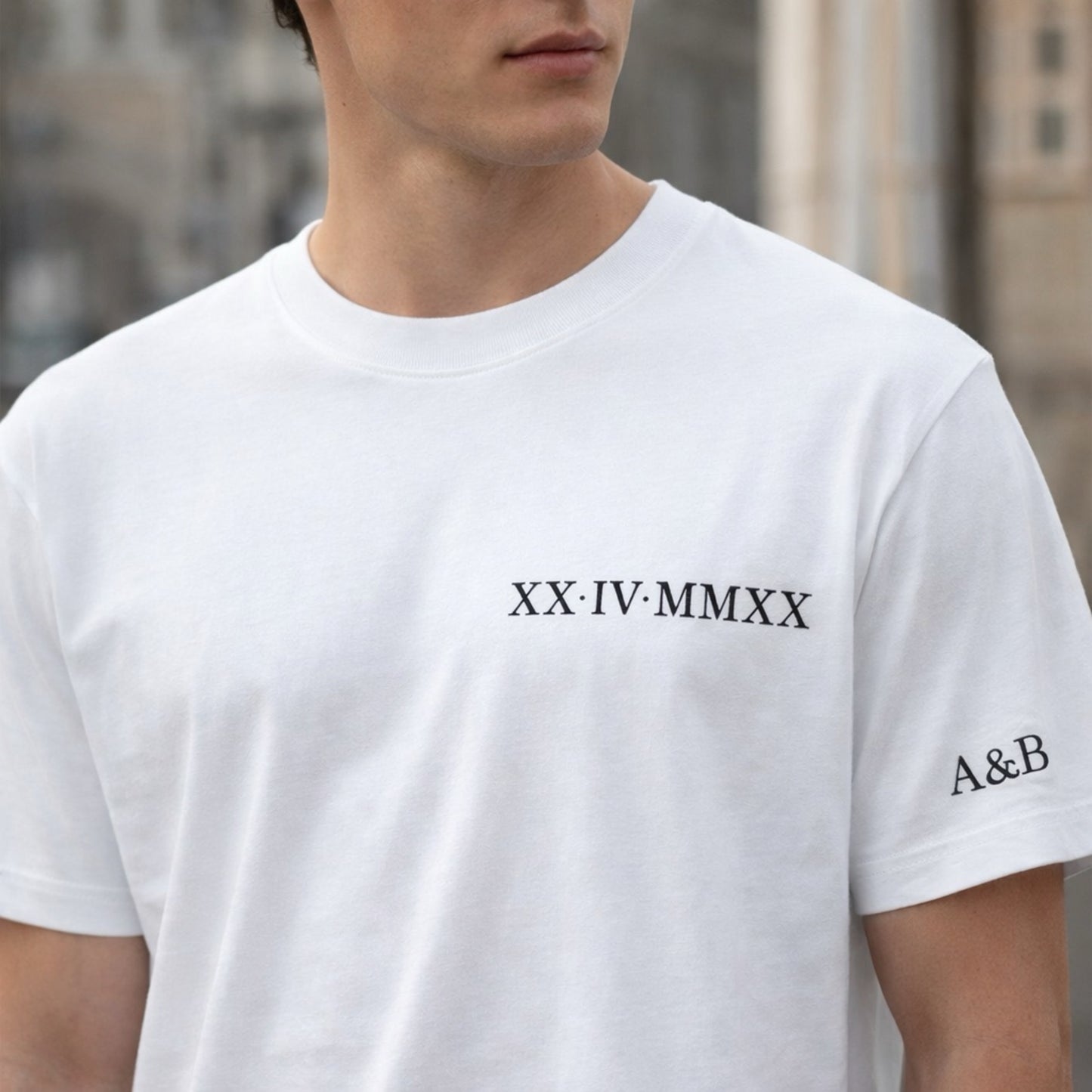 Custom Roman Numeral Embroidered T-Shirts